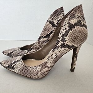 Jessica Simpson Womens Heels Size 8M Pumps Faux Snake Skin Pointed Toe